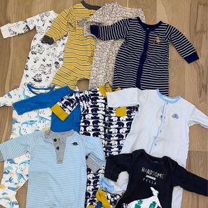 Baby boy pajamas 10 pieces 2 hats